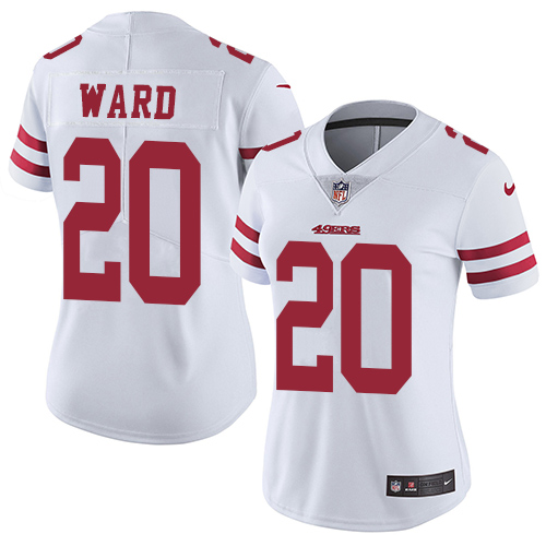 Nike 49ers #20 Jimmie Ward White Women's Stitched NFL Vapor Untouchable Limited Jersey - Click Image to Close